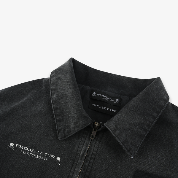 MMJ DISTRESSED CANVAS WORK JACKET - BLACK(MEMBERSHIP ONLY