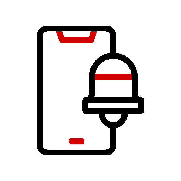 Various notification methods such as dashboard and push alerts