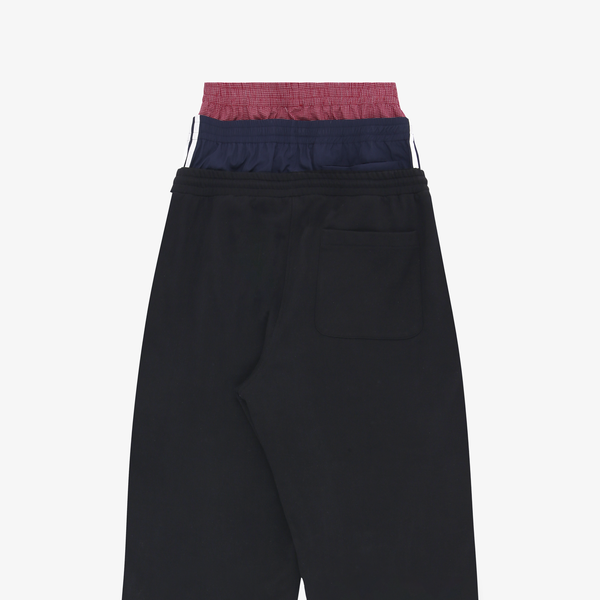 最安値PROJECT G/R LAYERED SWEAT PANTS BLACK PROJECT G/R - 3 Layered Sweatpants | HBX - Globally Curated