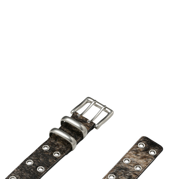 【KAMIEN】× MJD DOUBLE HOLE BELT　牛模様　ベルト KAMIEN】× MJD DOUBLE HOLE BELT | AURUM