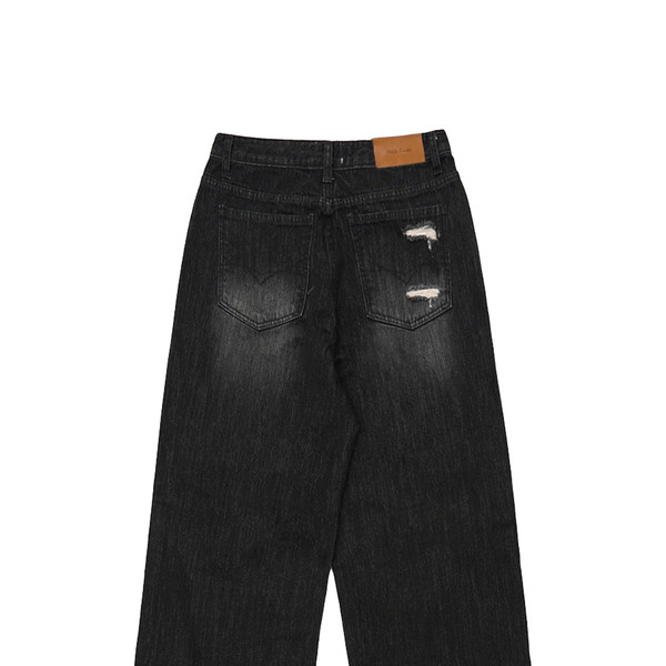 8/12 예약배송] Faye Damage Jeans - Black : 락케이크 Rock Cake