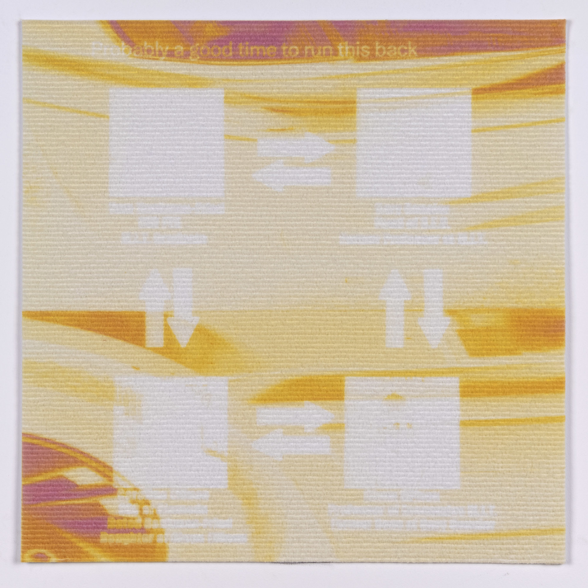 A good time to run, UV Print on Carpet, 50x50cm, 2023