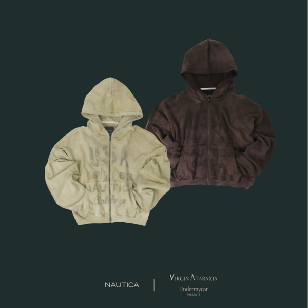 NTC X UMC DAMAGED HOOD ZIP-UP : Undermycar