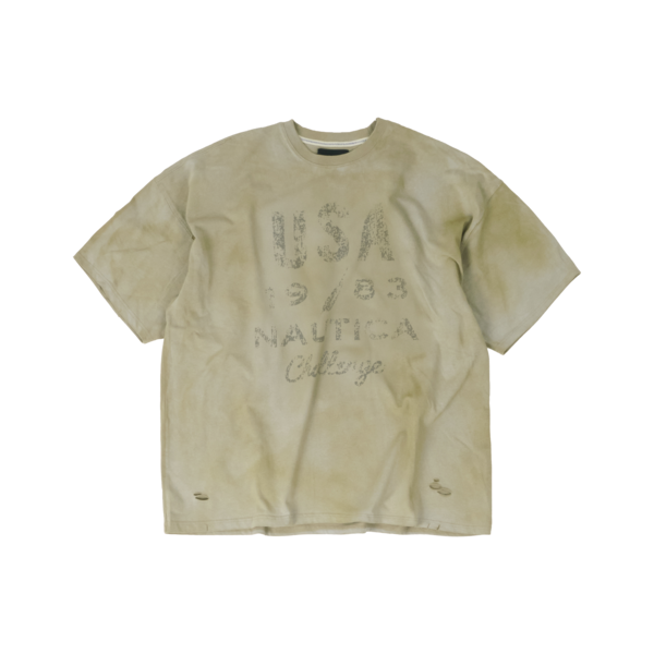 【NAUTICA×UNDERMYCAR】25ss LETTERING STAMP TEE 언더마이카 x 노티카 레터링 스탬프 티셔츠 네이비 - 25SS