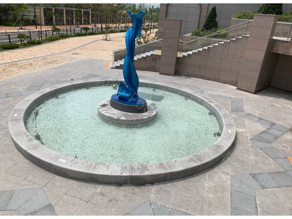 연못 누수로 인한 방수작업
