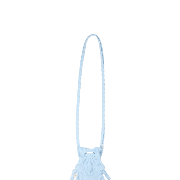 Mini Cross Bow Bag Light Blue : PLEATSMAMA: Sustainable Knit