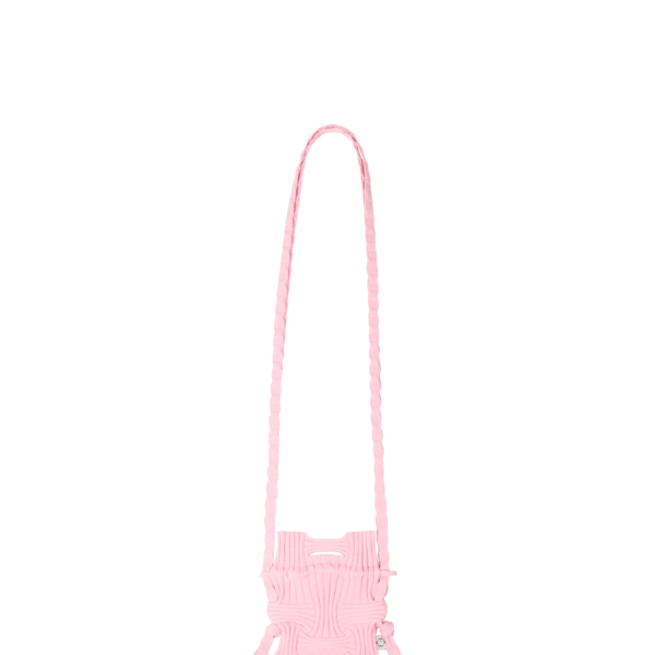 PLEATS MAMA☆Mini Cross Bow Bag Mini Cross Bow Bag Light Pink : PLEATSMAMA: Sustainable Knit