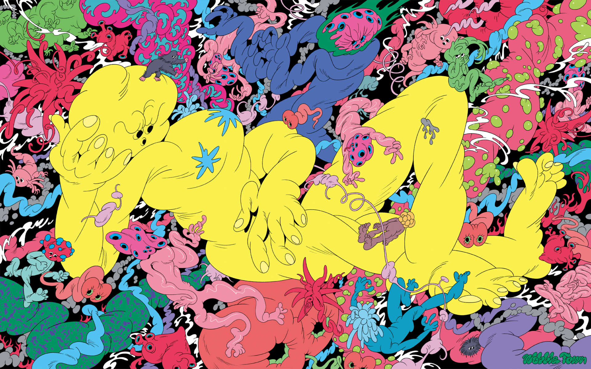 <p class="text-left">Wobble Cosmos | 2025 Digital Illustration | 700 x 437 cm</p>
