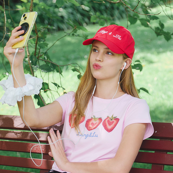 ★LANG&LU★ FRAISE TShirtsFRAISE PINK FRAISE T-Shirts(프레즈)_PINK : 랭앤루