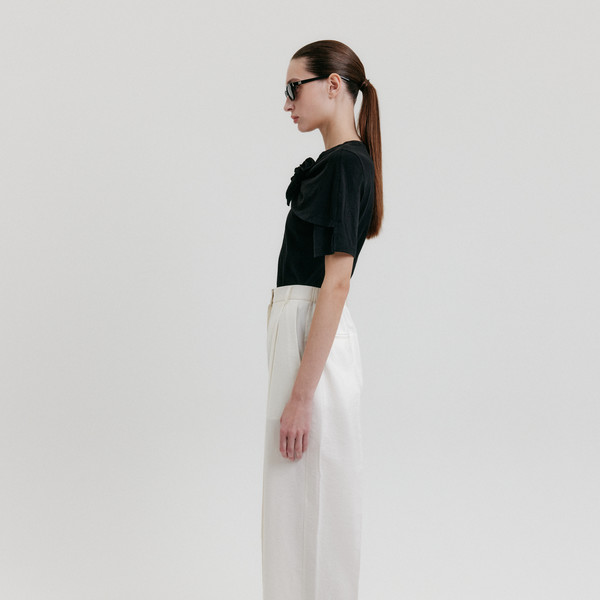 Tuck Pants - Ivory* : EENK SHOP