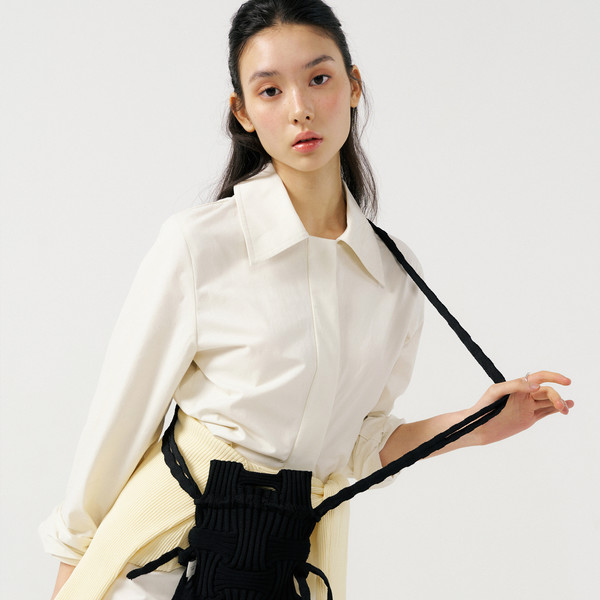 【PLEATSMAMA】Mini Cross Bow bag☆韓国 新作☆バッグ☆送料込 Mini Cross Bow Bag Light Pink : PLEATSMAMA: Sustainable Knit