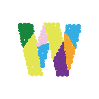 W lettering boucle style : LeedStudio
