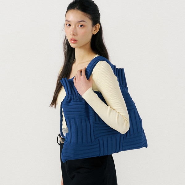 ★人気★【PLEATSMAMA】 Big Bow Bag★ Big Bow Bag Blue : PLEATSMAMA: Sustainable Knit Pleats Bag