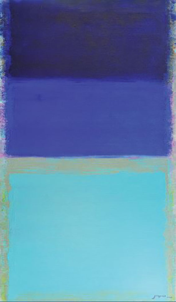 노정란 작가 Colors Play Sweeping #119, Acrylic on canvas, 245x143x4.5cm