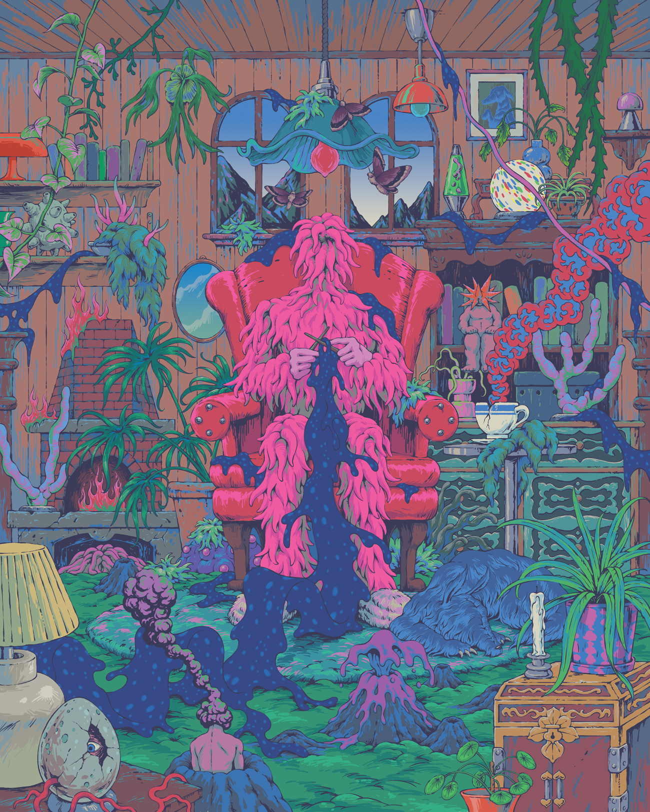 Weaving the Cosmos | 2025 Digital Illustration | 425 x 530 cm
