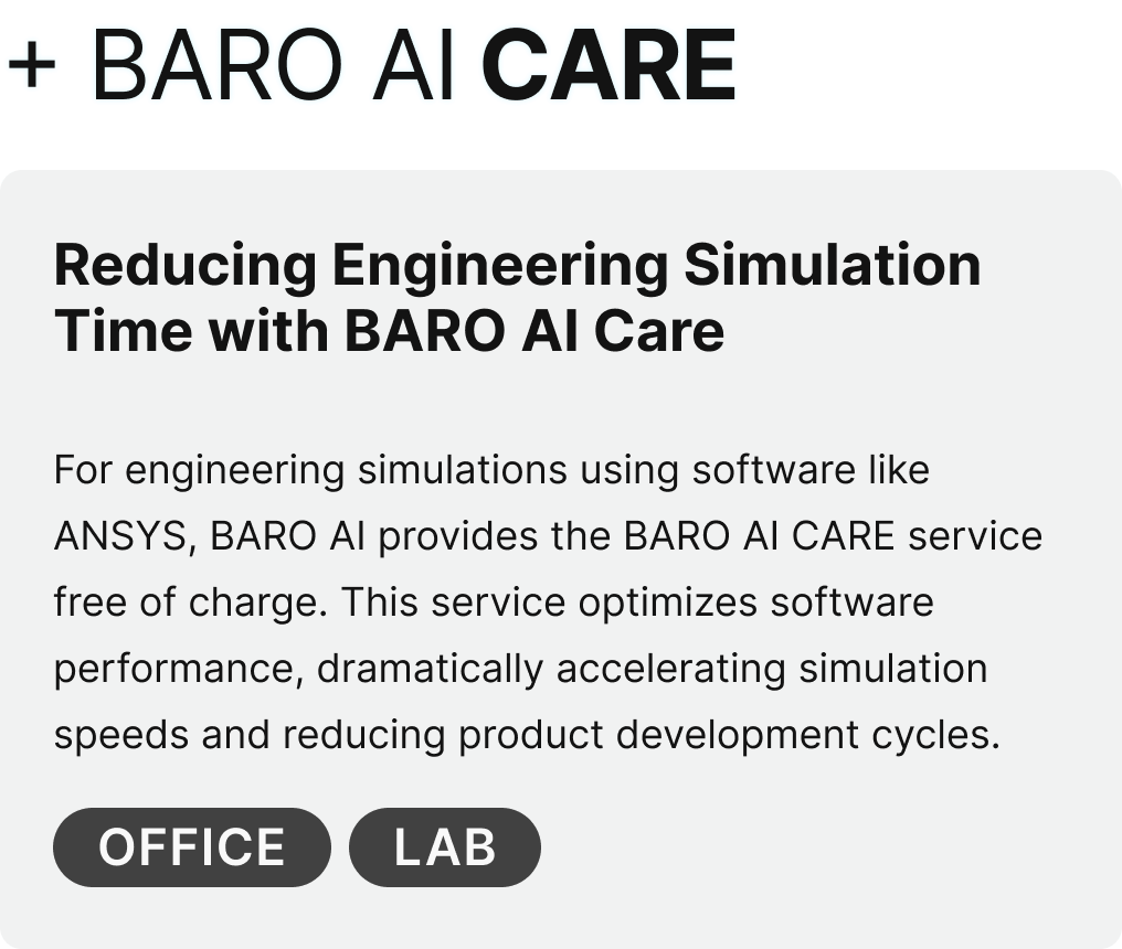 BARO Solution 구축 사례 공학 시뮬레이션을 단축해주는 BARO AI CARE