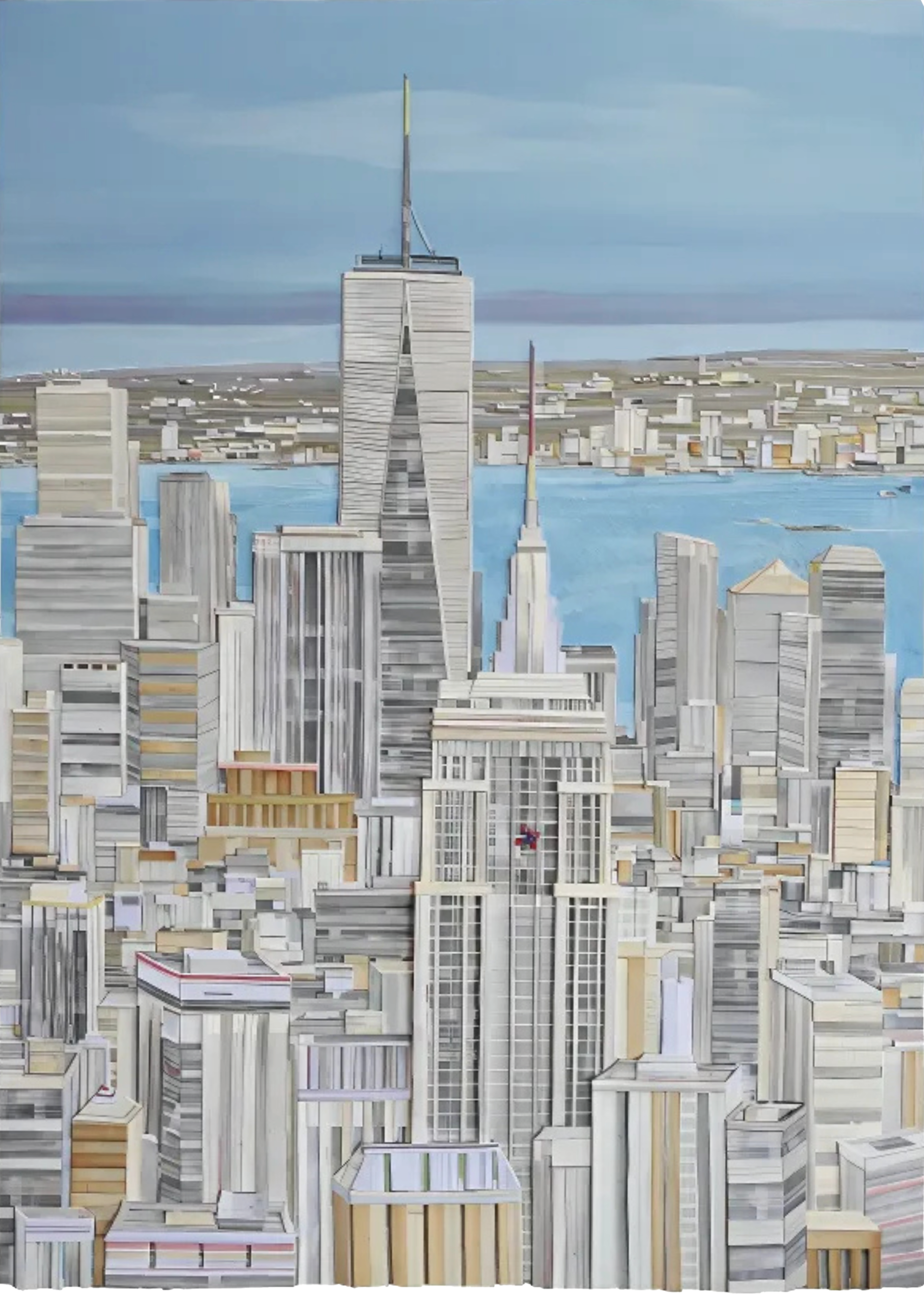 <br><b style="font-size:20px;">이정웅 / The City Story </b><br>130.3 x 97cm <br>Books, resin, acrylic colors and Mixed media <br>2024
