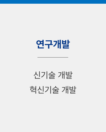 연구개발</br>신기술 개발</br>혁신기술 개발