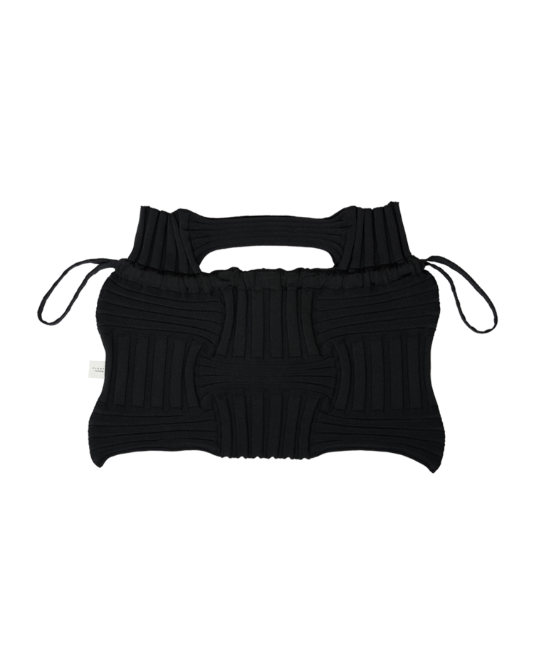Big Bow Bag Blue : PLEATSMAMA: Sustainable Knit Pleats Bag