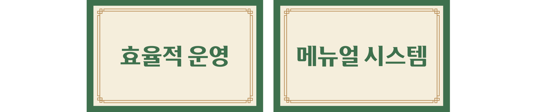 효율적 운영, 메뉴얼 시스템