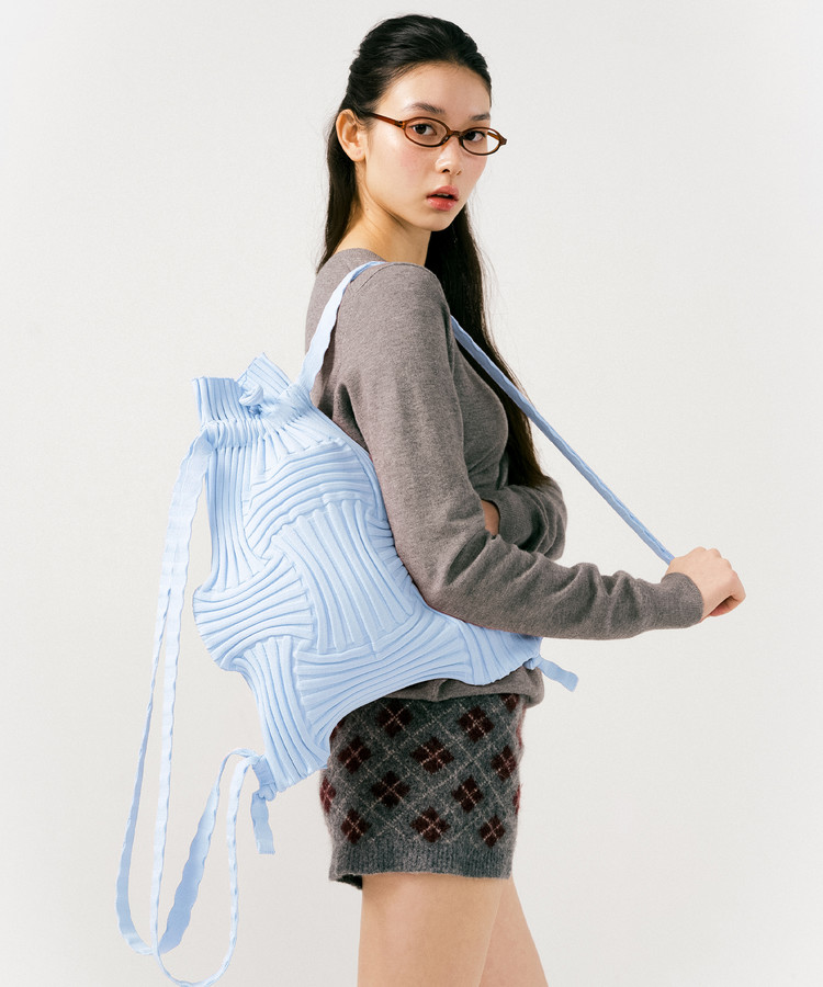 NEW【PLEATSMAMA】NEW Bow Bag (12 色) PLEATSMAMA: Sustainable Knit Pleats Bag