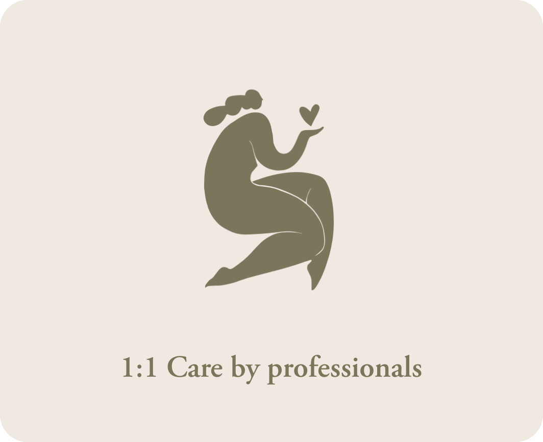 1:1 Care by professionals