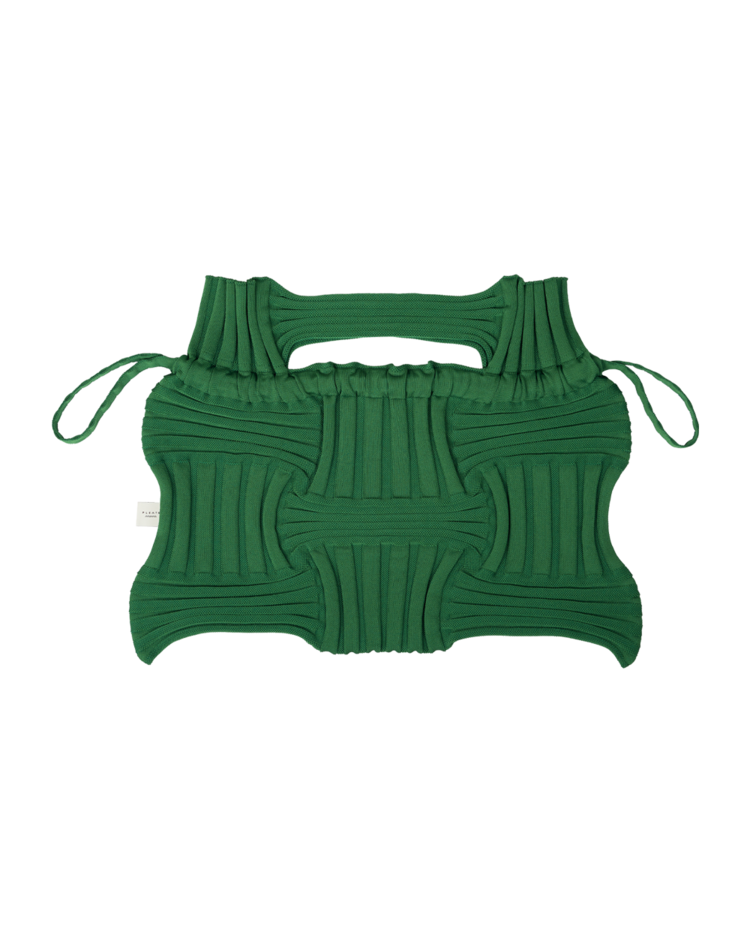 Big Bow Bag Blue : PLEATSMAMA: Sustainable Knit Pleats Bag