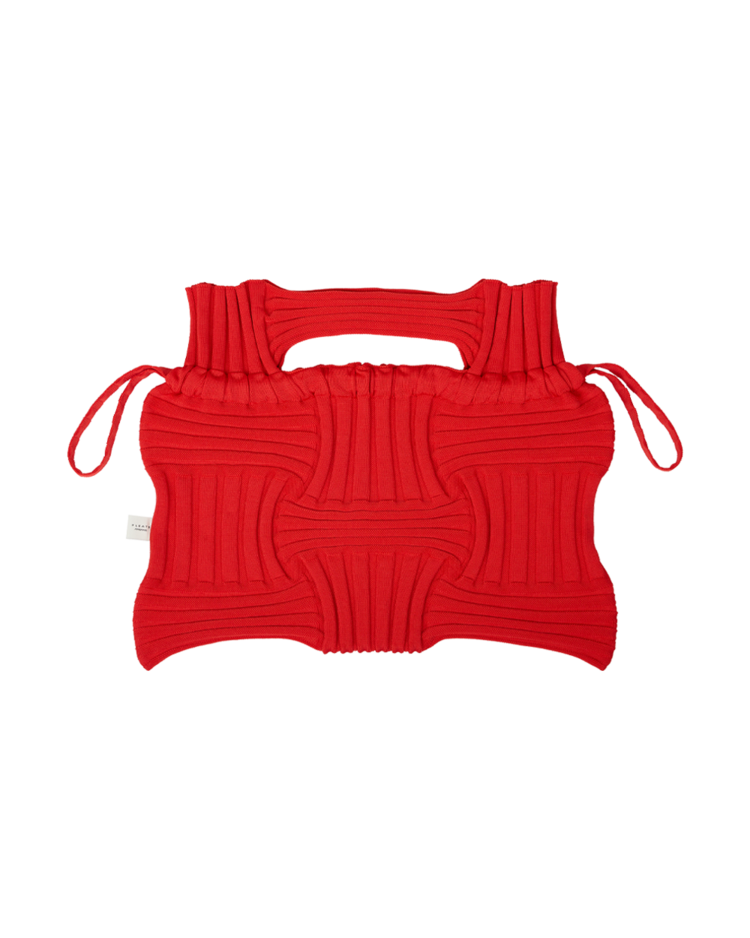 ★人気★【PLEATSMAMA】 Big Bow Bag★ Big Bow Bag Blue : PLEATSMAMA: Sustainable Knit Pleats Bag