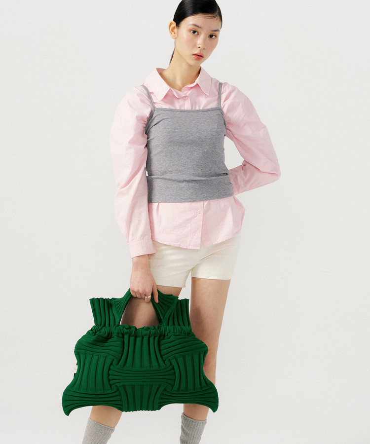 ★人気★【PLEATSMAMA】 Big Bow Bag★ Big Bow Bag Blue : PLEATSMAMA: Sustainable Knit Pleats Bag