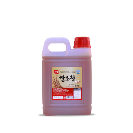 <p style="margin-top:26px;"><span  style="text-align:left; font-size:20px;"><b>쌀조청  </b></span><span style="text-align:right; color:#FF0000; font-size:20px;"><b>   5kg</b></span><br><span style="color:#666; font-size:14px;">쌀 70% / 옥수수 30%</span></p>