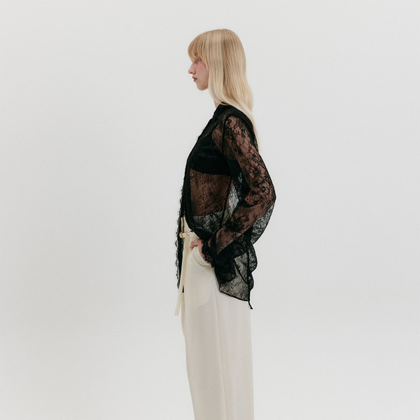 韓国 ファッション通販 Belted SHOP EENK : Ivory - Pants Tuck パンツ
