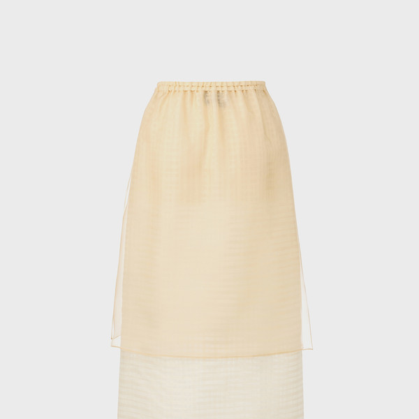 【INCHANT ME】Crack Organza Layered Long Skirt INCHANT ME(インチャントミー) - クラックオーガンザレイヤード