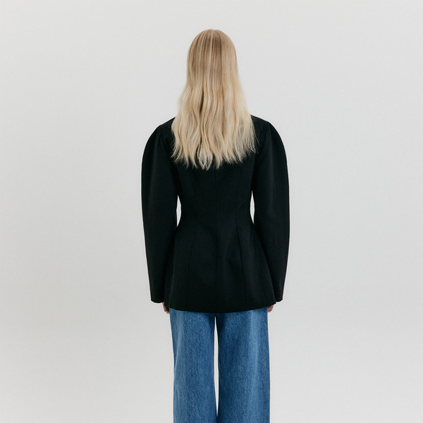 EENK★新商品^Shoulder Hourglass Jacket - Black★ Shoulder Hourglass Jacket - Black : EENK SHOP