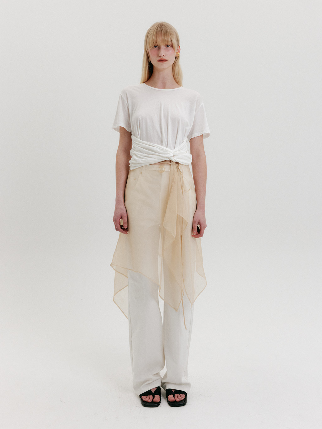 【EEUN】Ander Wrap Skirt Pants And wrap skirt pants (2color) - SYOU | 60% - Asian Fashion