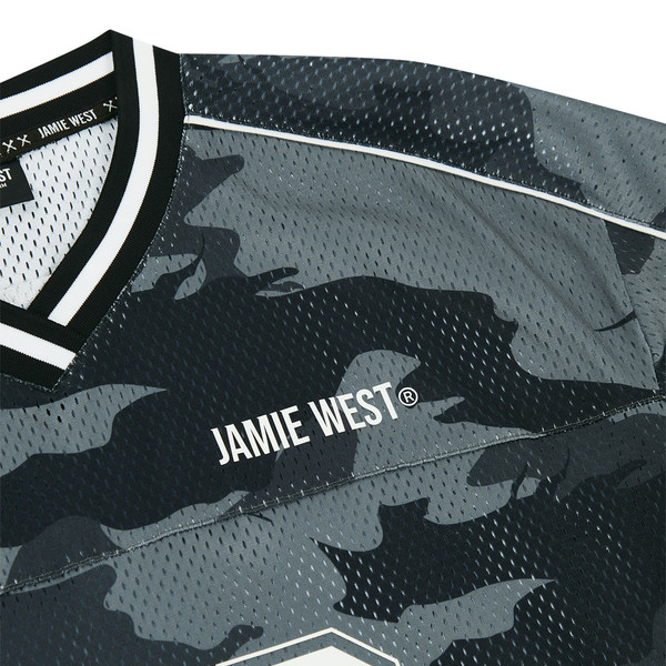 No.99 Vneck Mesh Camo T-Shirts (BK) : JAMIE WEST | 제이미웨스트