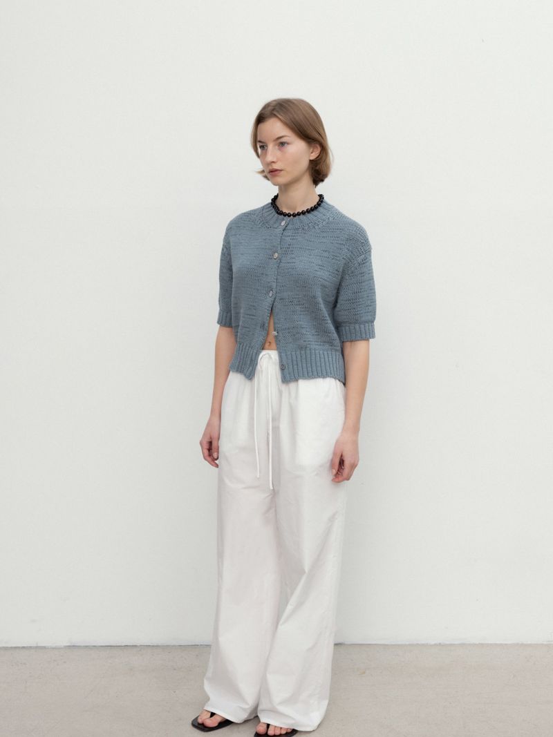 [MONOHA] / ☆ 25SS ★ Silky banding pants / 3 colors Silky banding pants (white / ivory / gray / black) : MONOHA