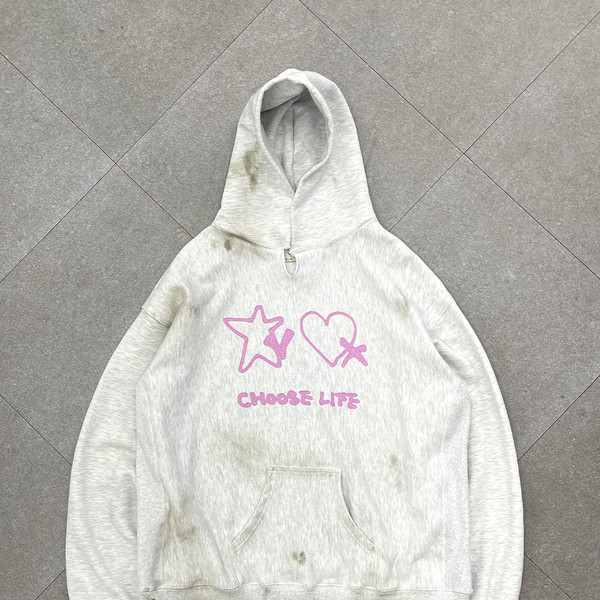 Lost Town Supply☆CHOOSE LIFE HOODIE CHOOSE LIFE HOODIE LIGHT MELANGE : losttownsupply
