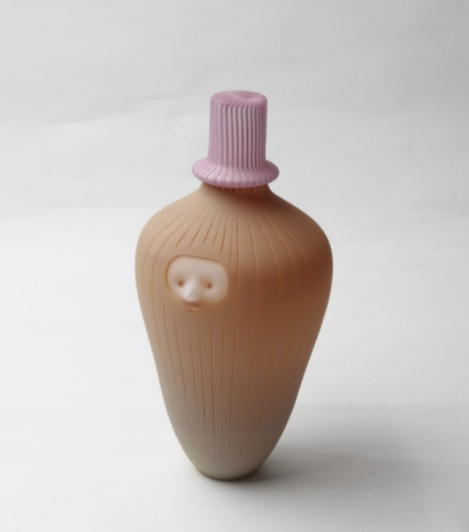 Beardman 42, glass blown, cold worked, glass, 168x168x380mm, 2025