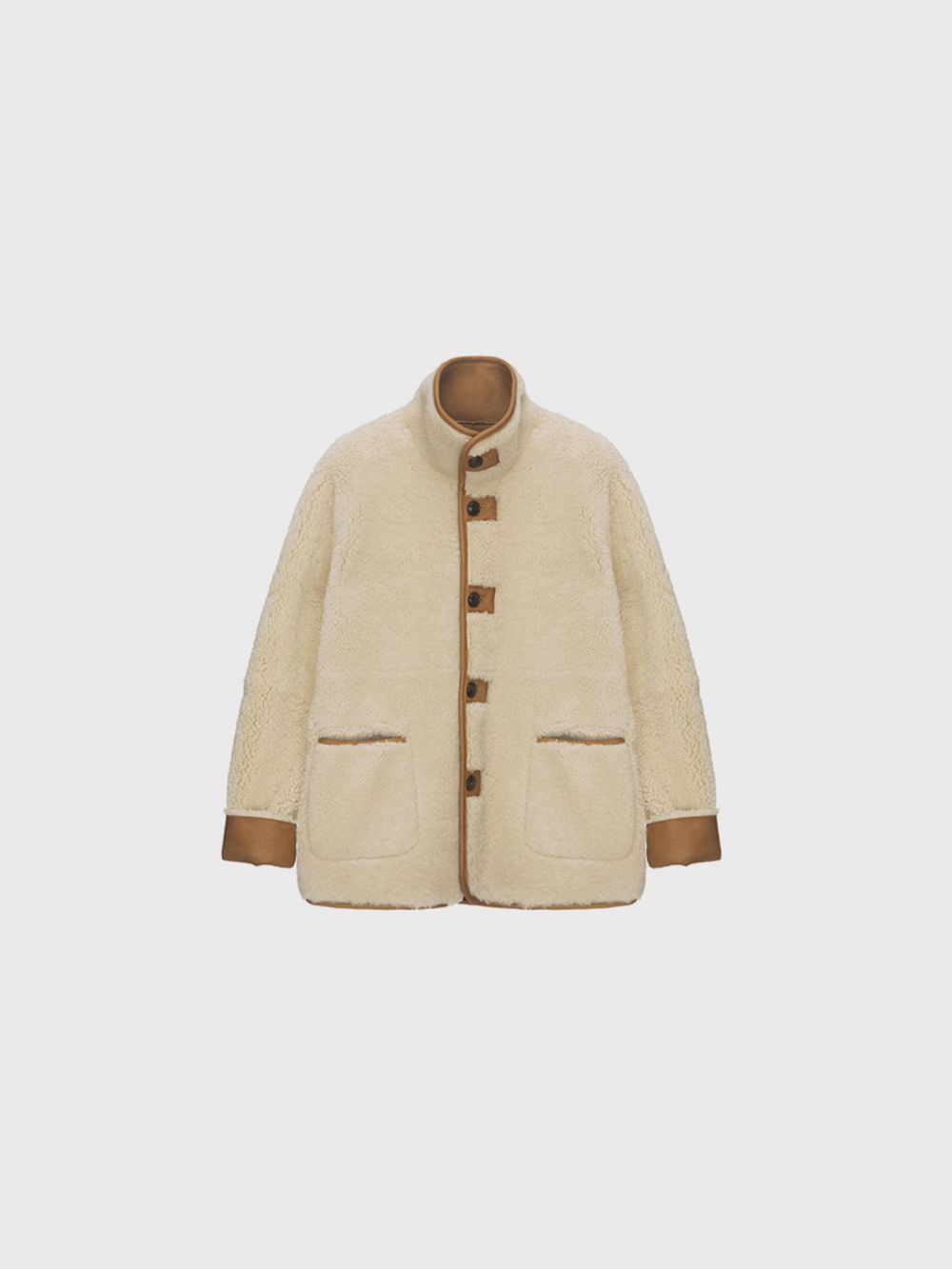 [MONOHA] / ☆ 24FW Reversible sheepskin shearling coat /2CR Exclusive] Reversible sheepskin shearling coat (beige