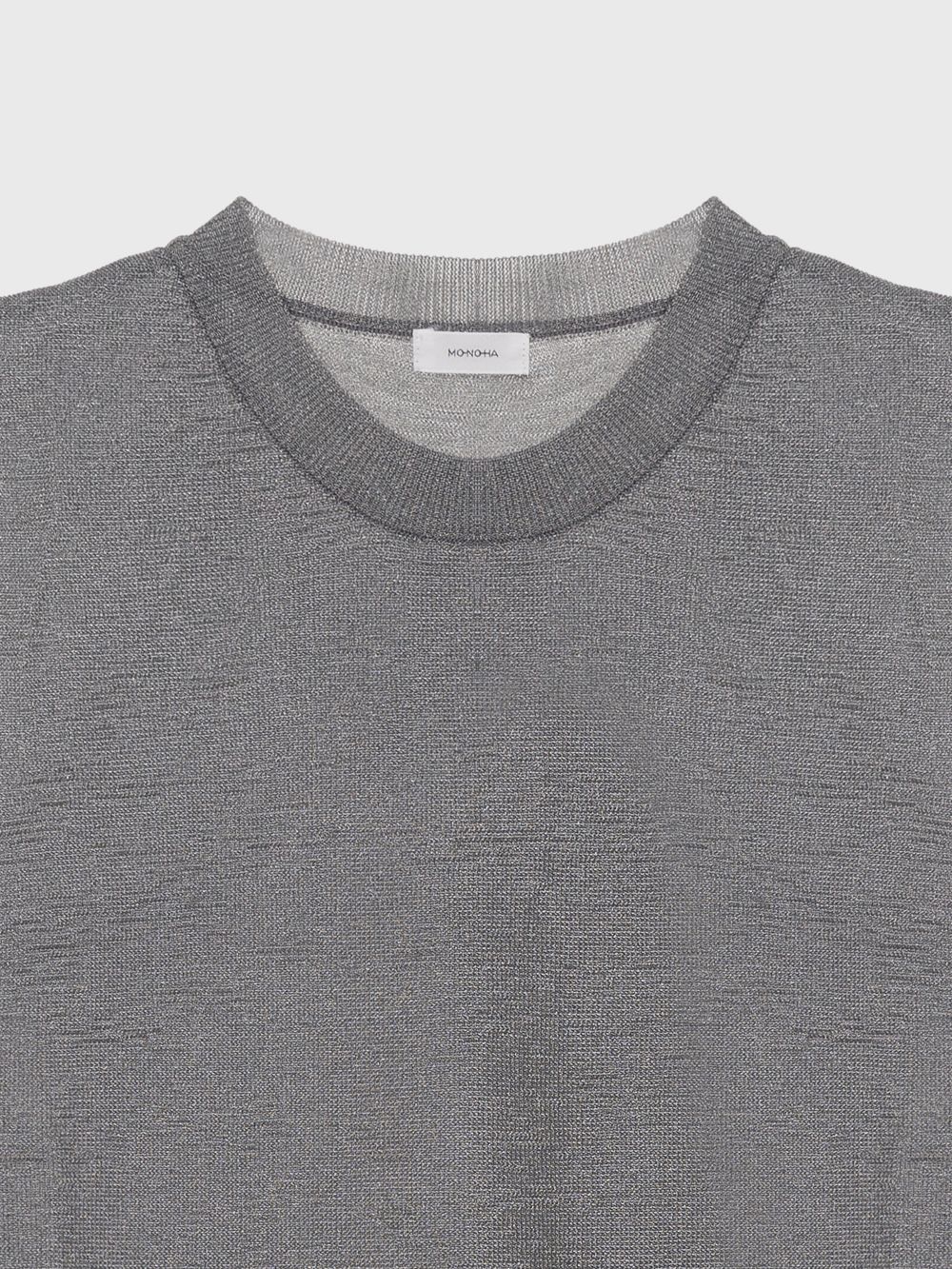 トップス MONOHA Sheer short sleeveless knit ivory Sheer short sleeveless knit (ivory / dark gray) : MONOHA
