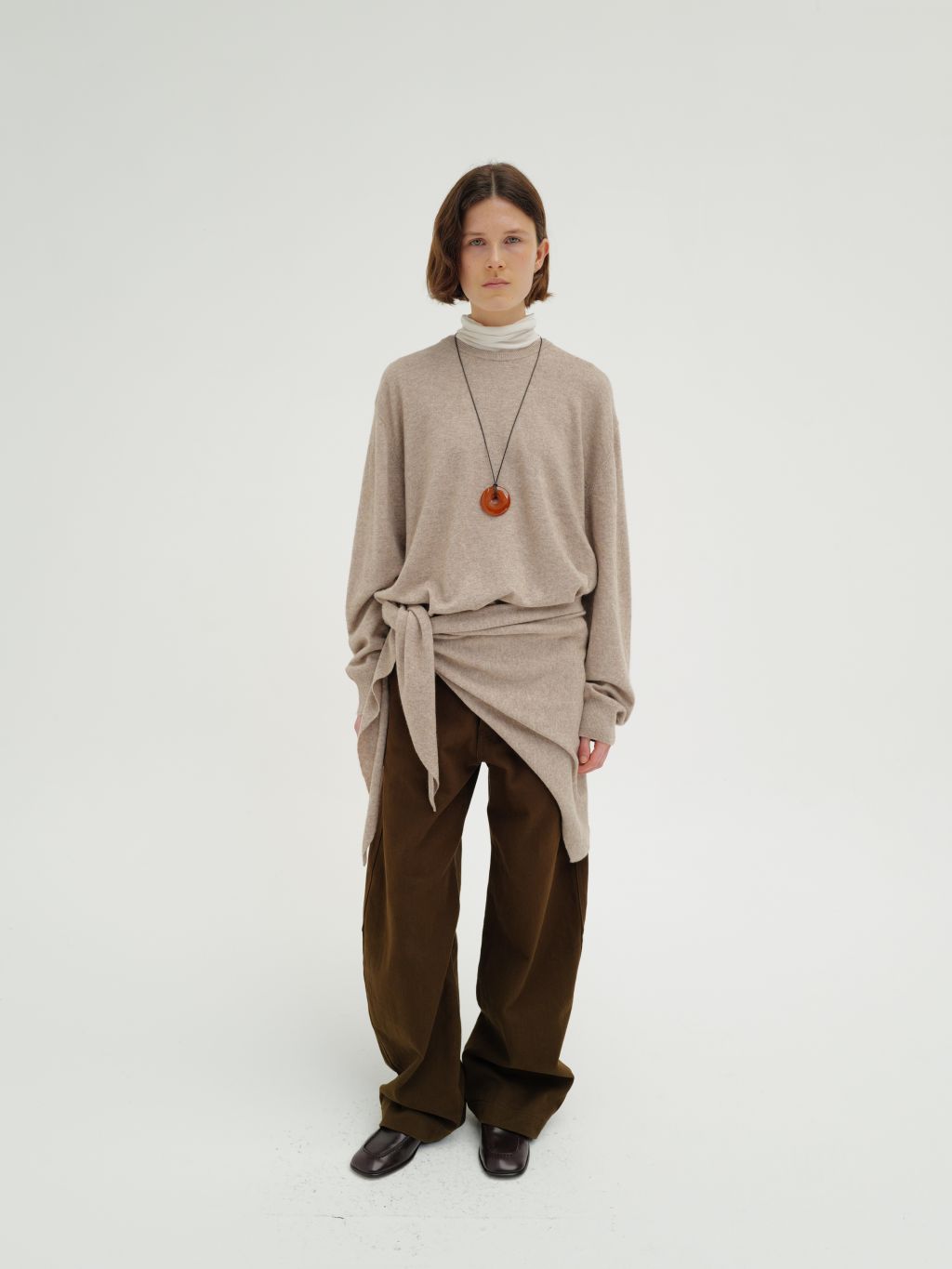 日本全国送料無料商品 | 特集 | (brown pants curve Cotton / MONOHA : black) / ivory パンツ
