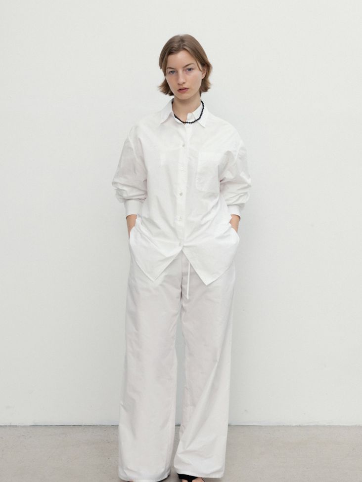 [MONOHA] / ☆ 25SS ★ Silky banding pants / 3 colors Silky banding pants (white / ivory / gray / black) : MONOHA