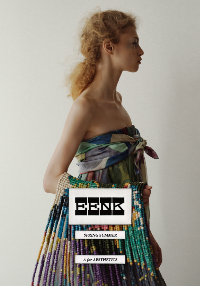 韓国人気ブランド Maison EENK シルクシャツ ネイビー