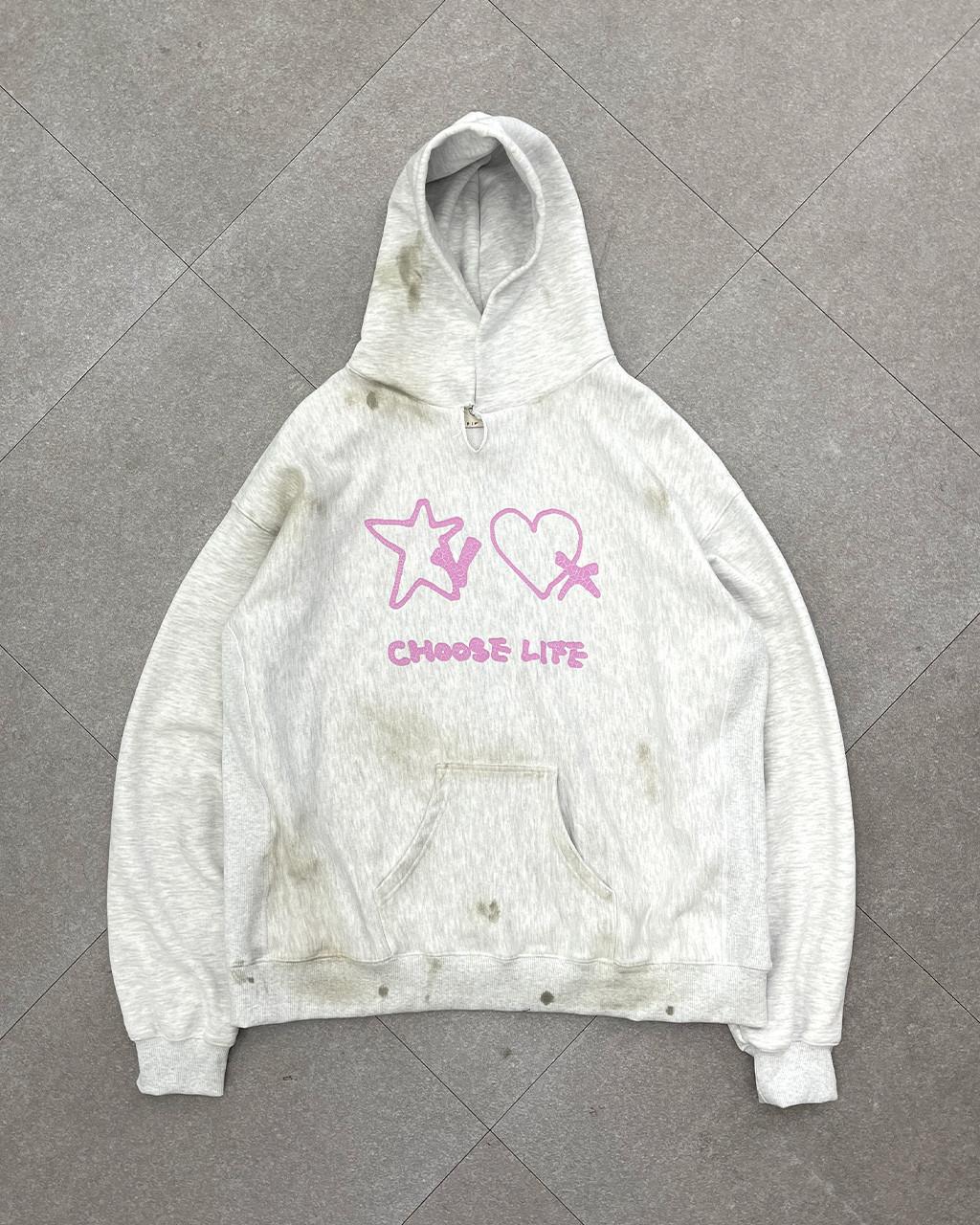 Lost Town Supply☆CHOOSE LIFE HOODIE CHOOSE LIFE HOODIE LIGHT MELANGE : losttownsupply