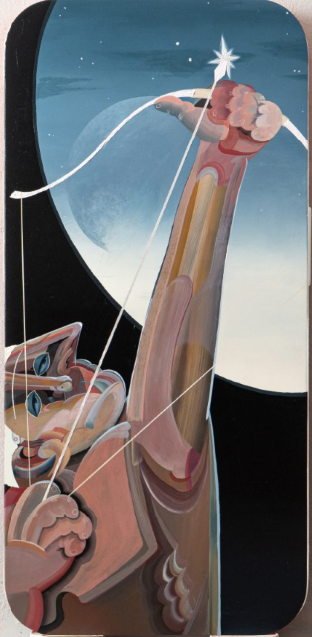 소년은 북극성이 필요했다_2025_Acrylic on resin_400mm 814.7151mm