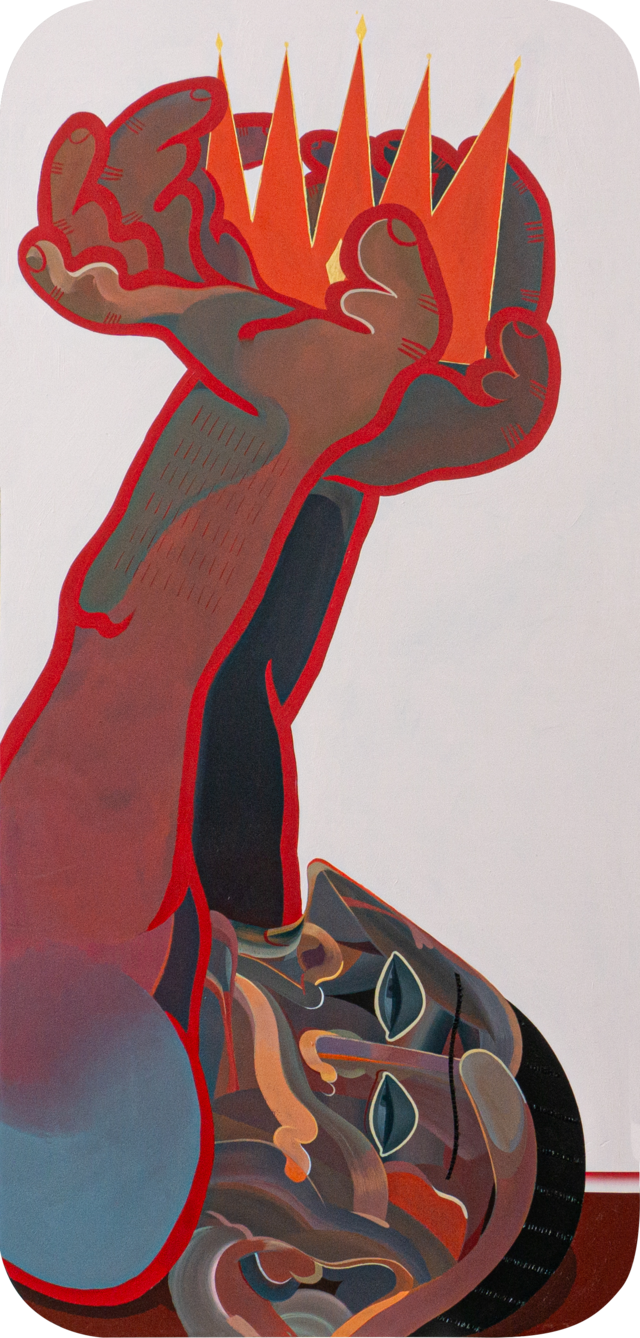 흉터 없는 왕_2024_Acrylic on resin_400*814.7151mm