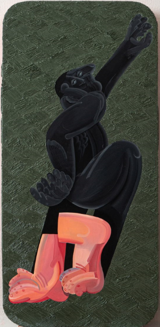 오른쪽 깜빡이 좌회전_2025_Acrylic on resin_400mm814.7151mm
