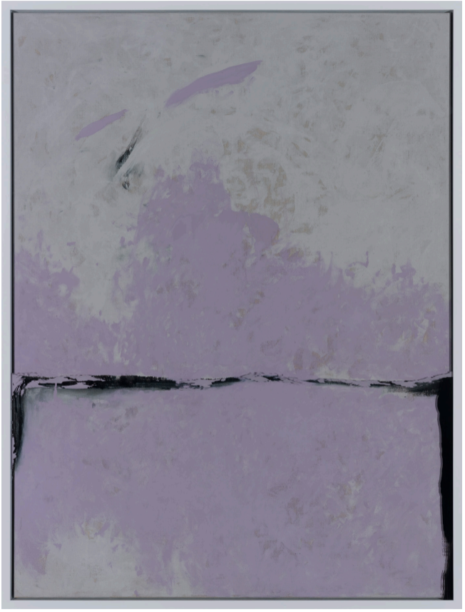 Dry Morning in January, Lacquer on Belgian Linen and Glass, 2019