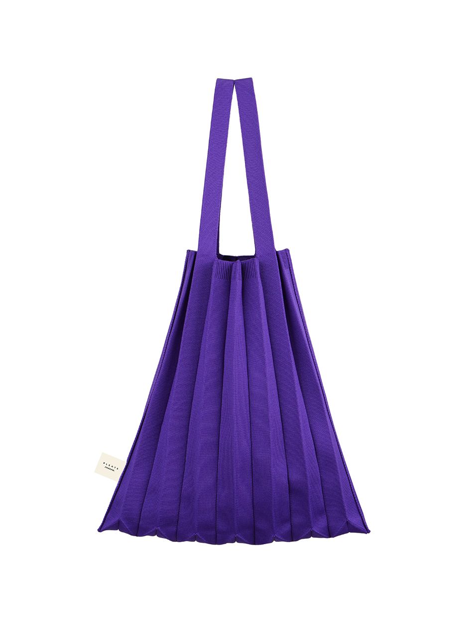 トートバッグ PLEATSMAMA KNIT PLEATS Grid TOTE BAG BKS475 Tote Bag Purple : PLEATSMAMA: Sustainable Knit Pleats Bag