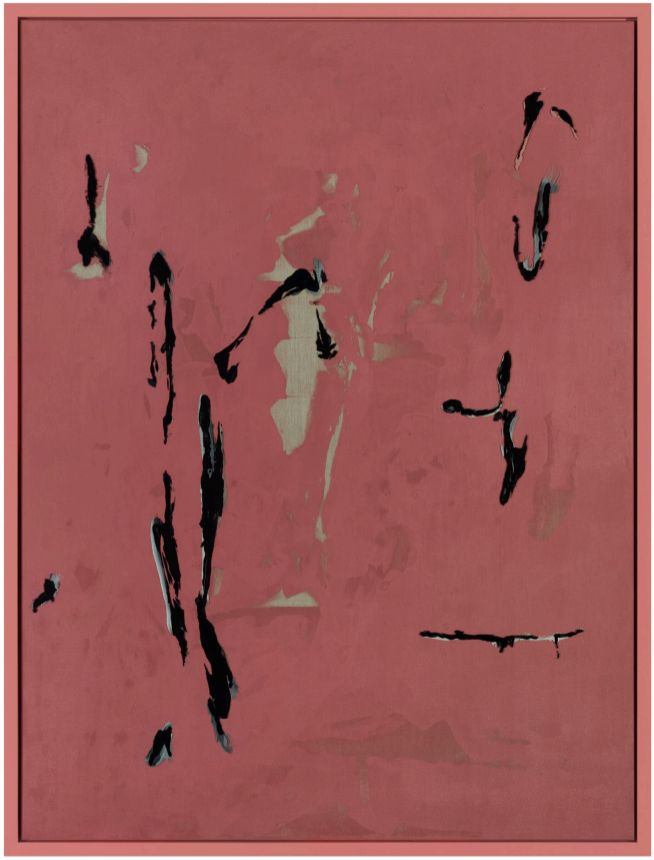 Frührief, Acrylic on Glass and Canvas, 2018